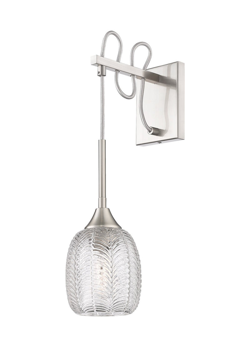 Innovations 323-1W-SN-G323-5CL One Light Wall Sconce, Brushed Satin Nickel