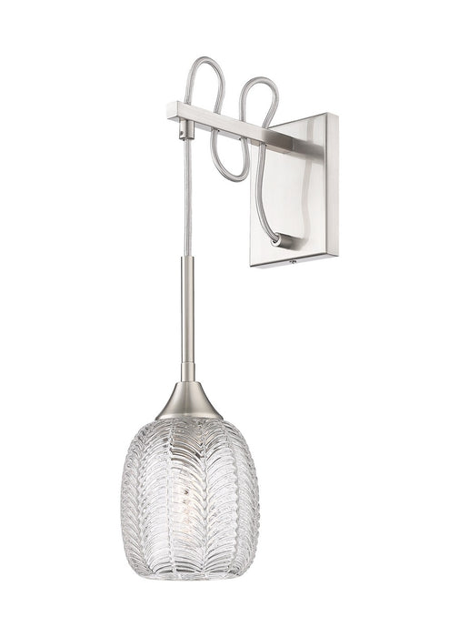 Innovations 323-1W-SN-G323-5CL One Light Wall Sconce, Brushed Satin Nickel