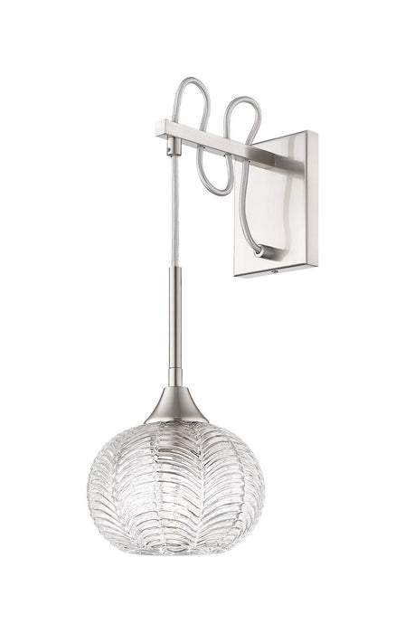 Innovations 323-1W-SN-G323-7CL One Light Wall Sconce, Brushed Satin Nickel