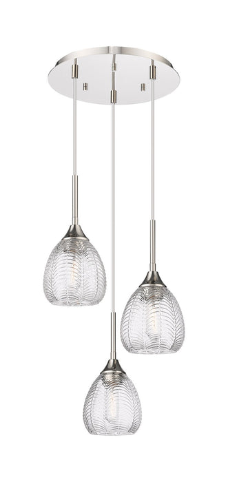 Innovations 323-3P-PN-G323-6CL Three Light Pendant, Polished Nickel