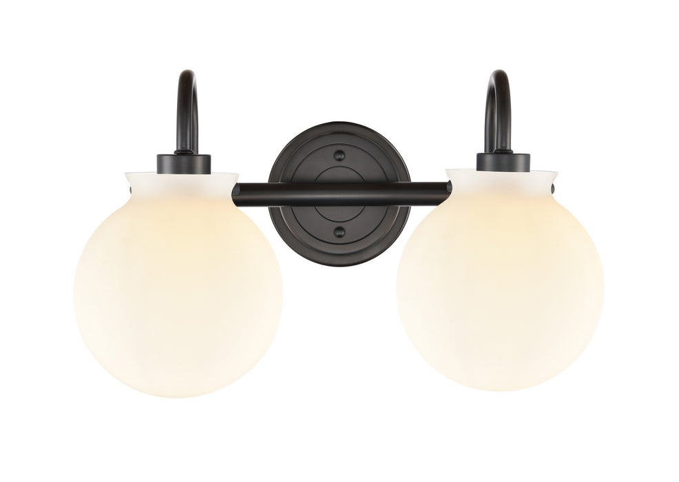 Innovations 437-2W-BK-G4371-LED LED Bath Vanity, Matte Black