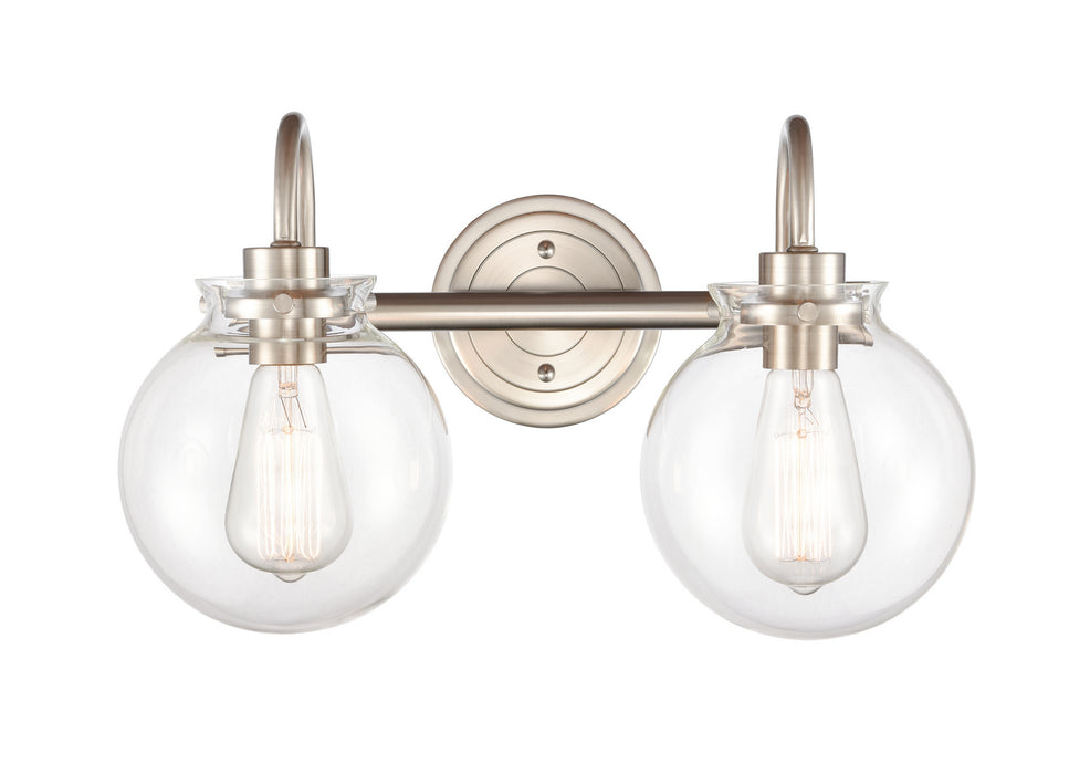 Innovations 437-2W-SN-G4372 Two Light Bath Vanity, Satin Nickel