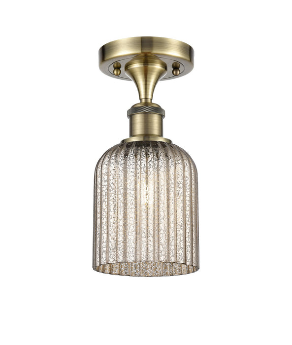 Innovations 516-1C-AB-G559-5ME One Light Semi-Flush Mount, Antique Brass