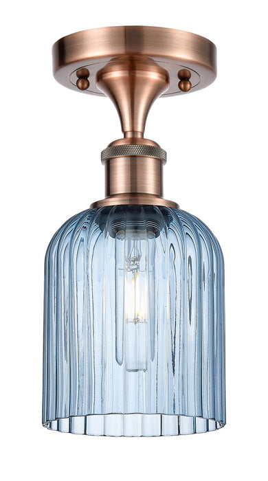 Innovations 516-1C-AC-G559-5BL One Light Semi-Flush Mount, Antique Copper
