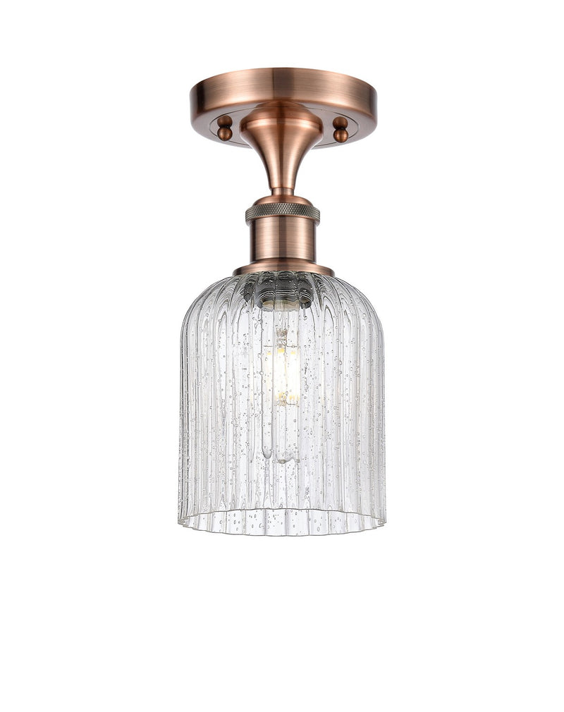 Innovations 516-1C-AC-G559-5SDY One Light Semi-Flush Mount, Antique Copper
