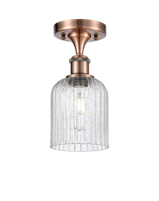 Innovations 516-1C-AC-G559-5SDY One Light Semi-Flush Mount, Antique Copper