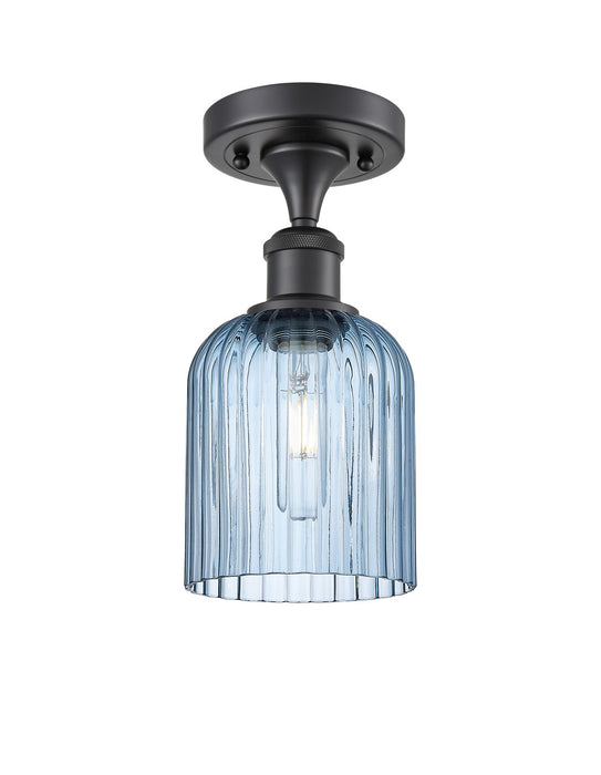 Innovations 516-1C-BK-G559-5BL One Light Semi-Flush Mount, Matte Black