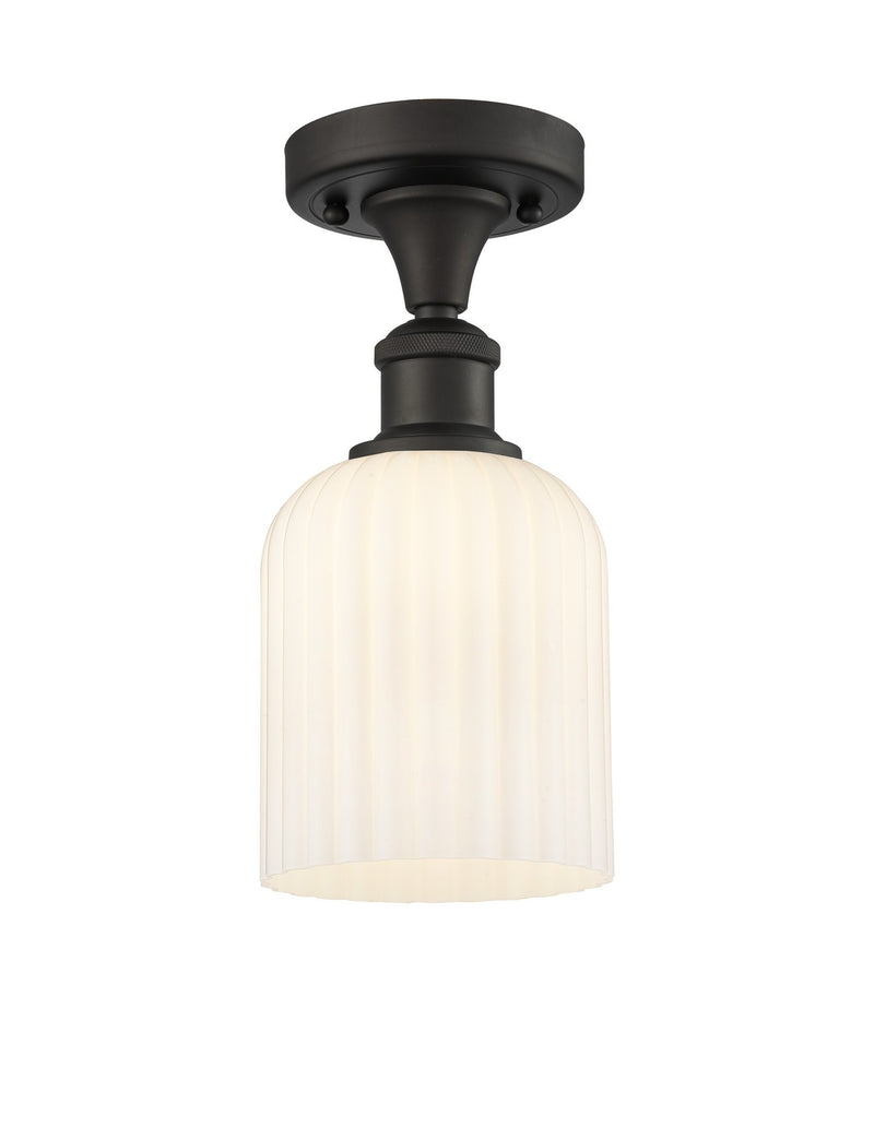 Innovations 516-1C-OB-G559-5GWH One Light Semi-Flush Mount, Oil Rubbed Bronze