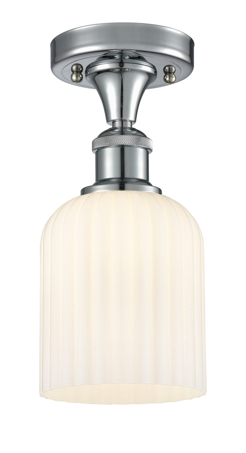 Innovations 516-1C-PC-G559-5GWH One Light Semi-Flush Mount, Polished Chrome