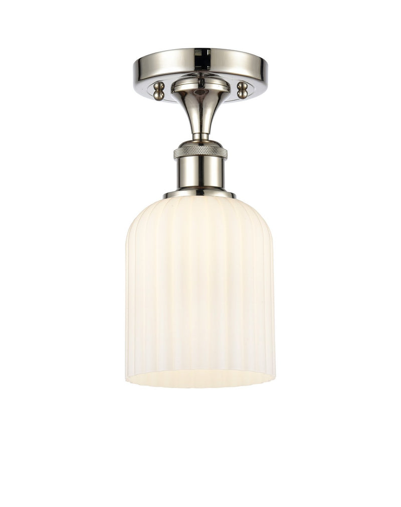Innovations 516-1C-PN-G559-5GWH One Light Semi-Flush Mount, Polished Nickel