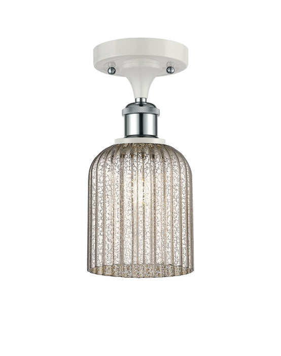 Innovations 516-1C-WPC-G559-5ME One Light Semi-Flush Mount, White Polished Chrome