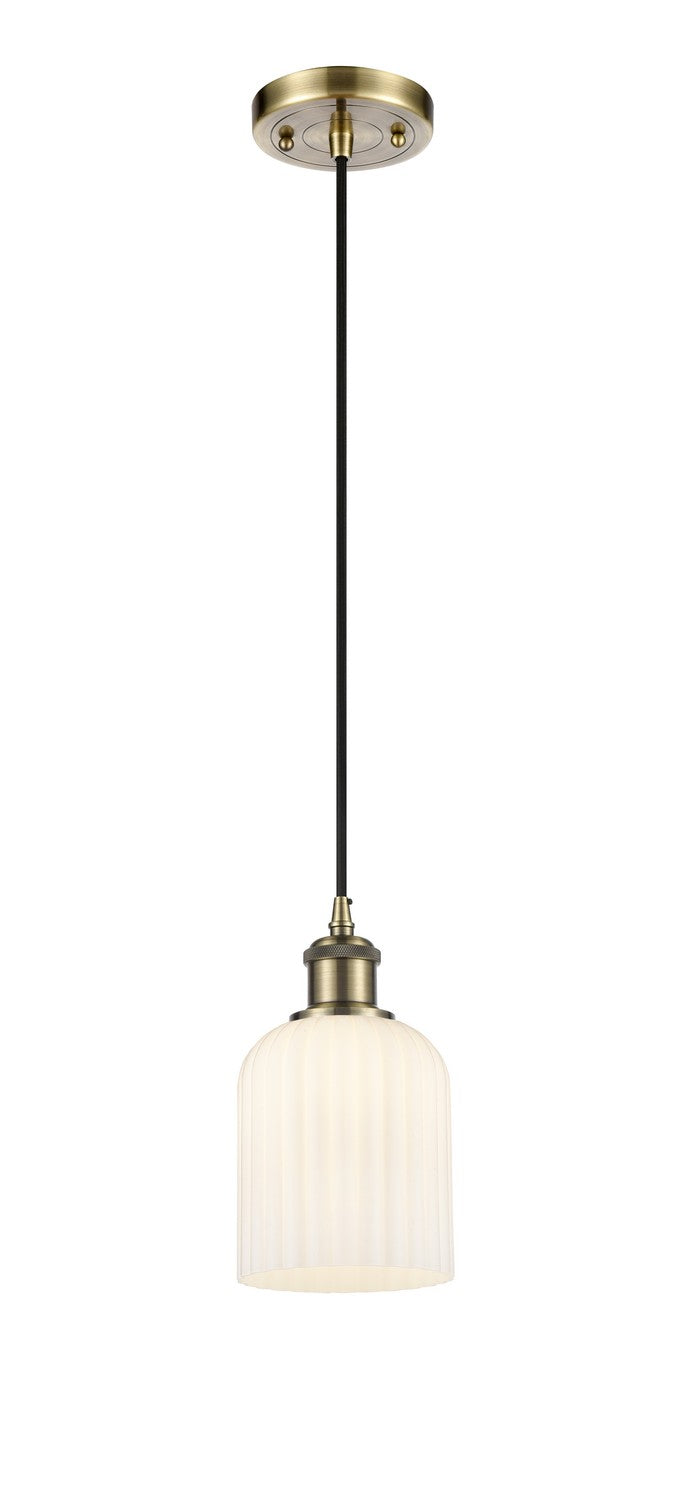 Innovations 516-1P-AB-G559-5GWH One Light Mini Pendant, Antique Brass