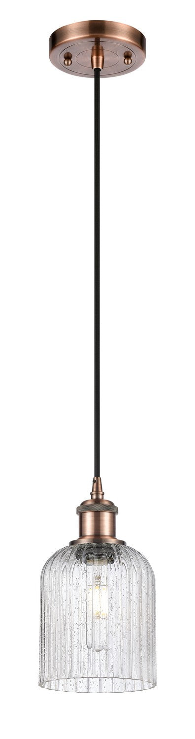 Innovations 516-1P-AC-G559-5SDY One Light Mini Pendant, Antique Copper