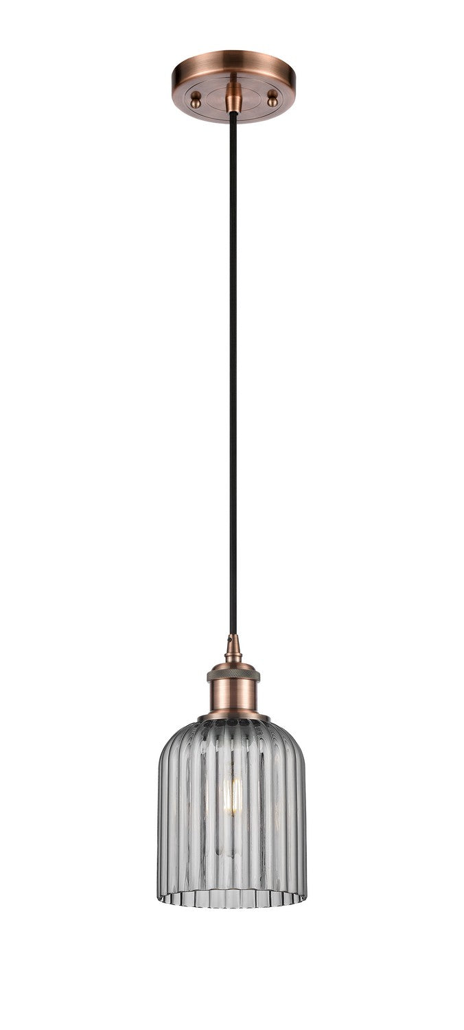Innovations 516-1P-AC-G559-5SM One Light Mini Pendant, Antique Copper