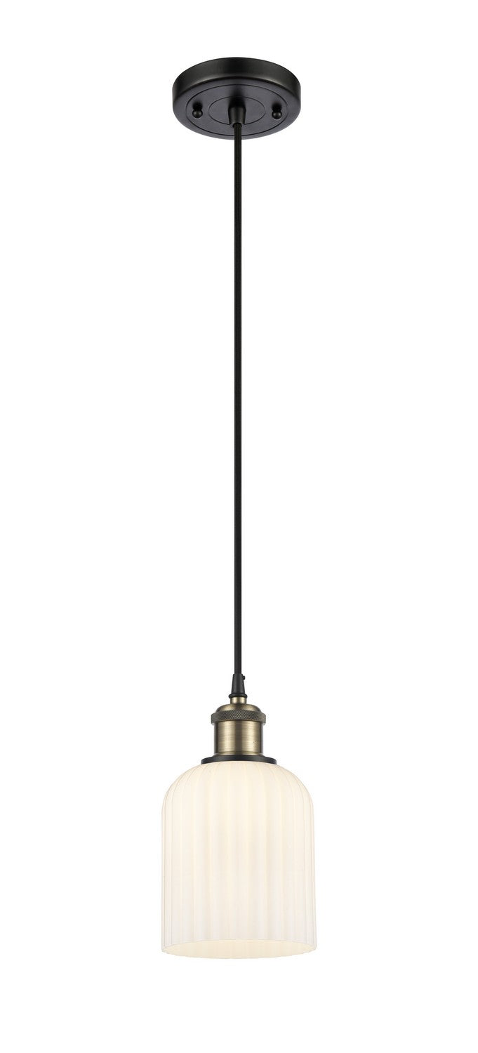 Innovations 516-1P-BAB-G559-5GWH One Light Mini Pendant, Black Antique Brass
