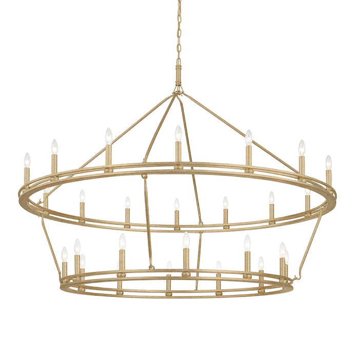 Troy Lighting F6245-CPL 28 Light Chandelier, Champagne Leaf