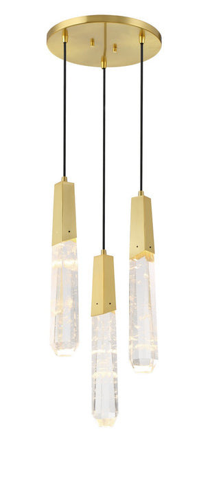 George Kovacs P1284-859-L LED Pendant, Brushed Brass
