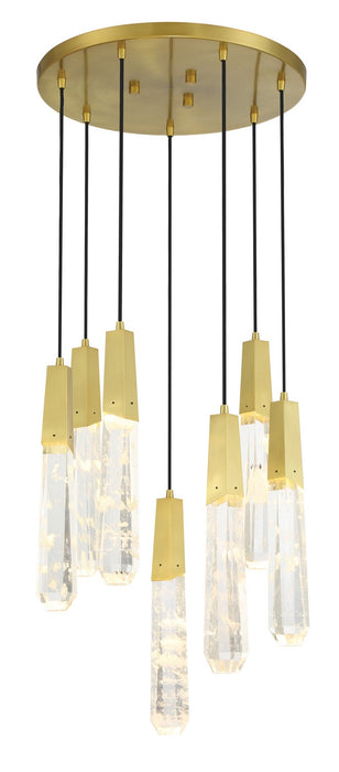 George Kovacs P1287-859-L LED Pendant, Brushed Brass