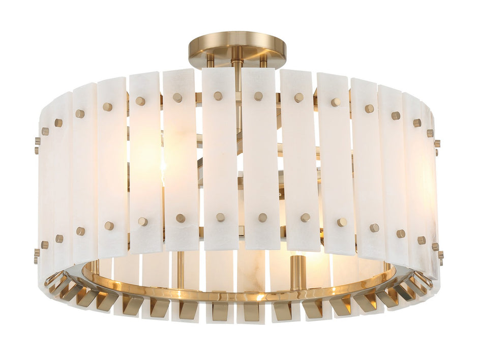 Metropolitan N1844-776 Four Light Semi-Flush Mount, Celeste Brass