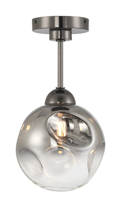 Metropolitan N5362-605 One Light Semi Flush Mount, Gun Metal