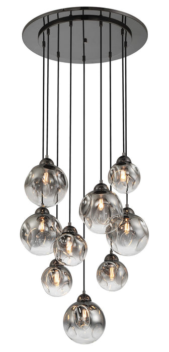 Metropolitan N5369-605 Nine Light Pendant, Gun Metal