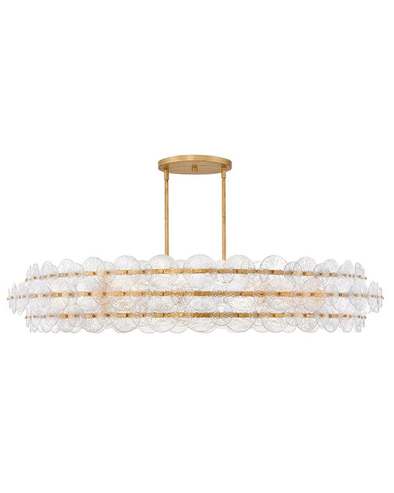 Fredrick Ramond FR30125DA LED Chandelier, Distressed Brass