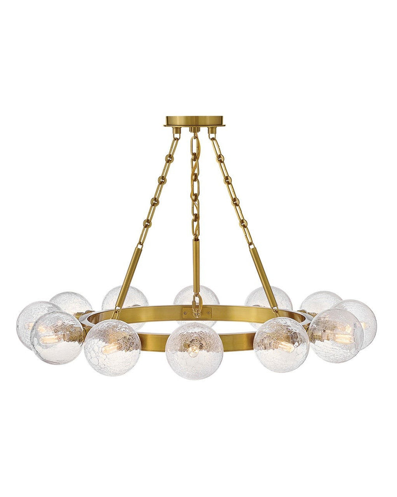Fredrick Ramond FR30524LCB LED Chandelier, Lacquered Brass