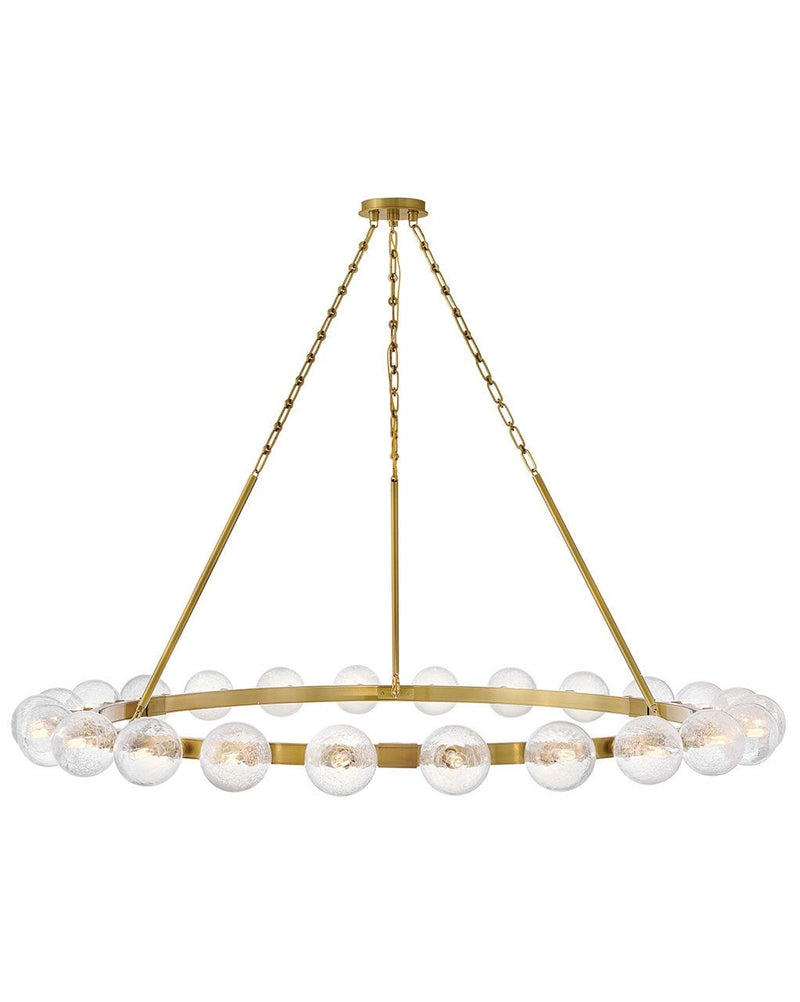 Fredrick Ramond FR30526LCB LED Chandelier, Lacquered Brass