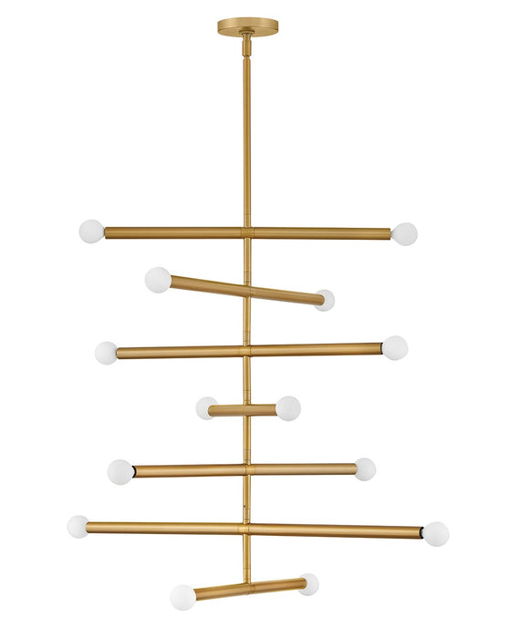 Lark 83199LCB LED Chandelier, Lacquered Brass