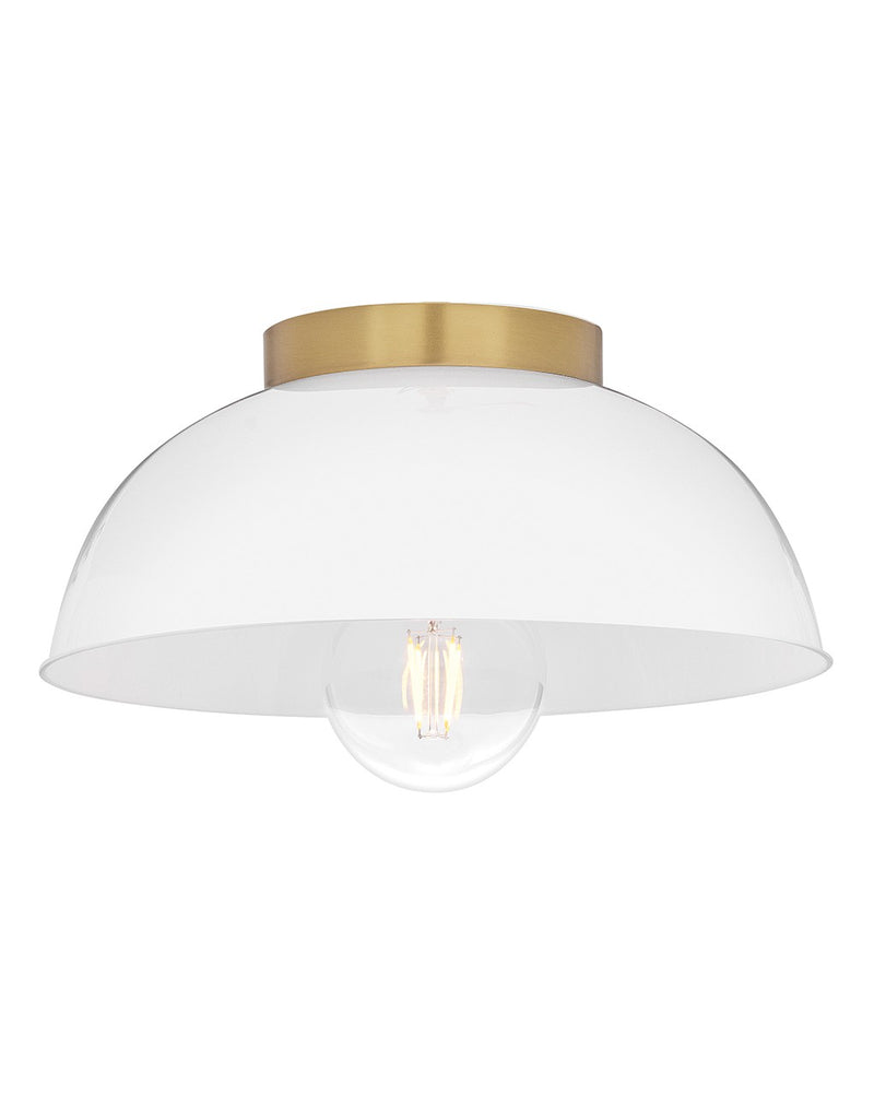 Lark 83301LCB-CO LED Flush Mount, Lacquered Brass
