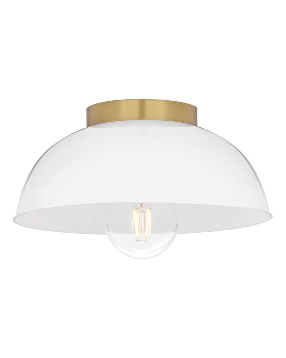 Lark 83301LCB-CO LED Flush Mount, Lacquered Brass