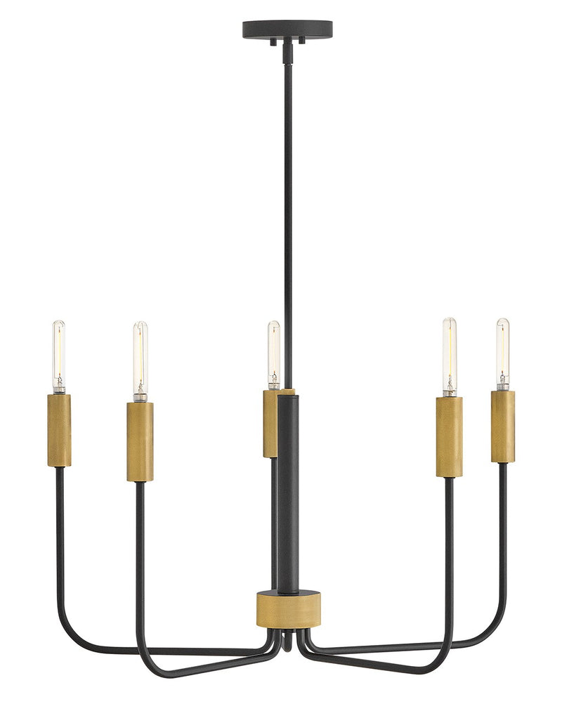 Lark 83634BK-LCB LED Chandelier, Black