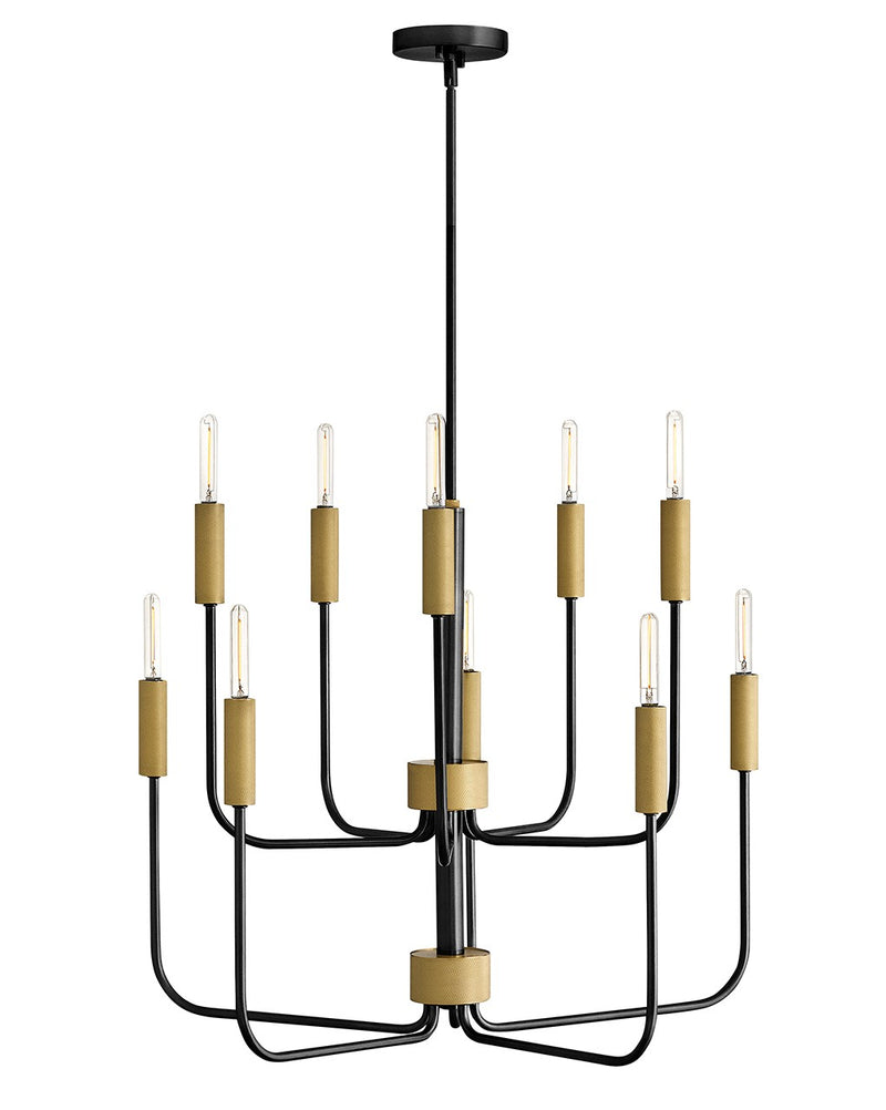 Lark 83636BK-LCB LED Chandelier, Black