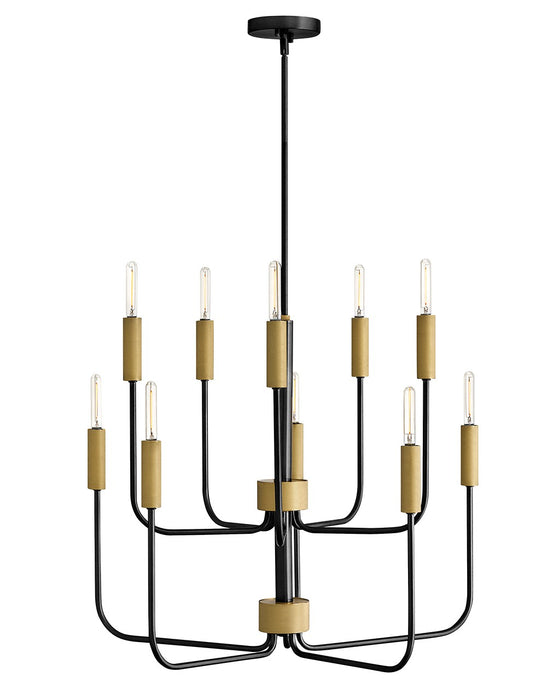 Lark 83636BK-LCB LED Chandelier, Black