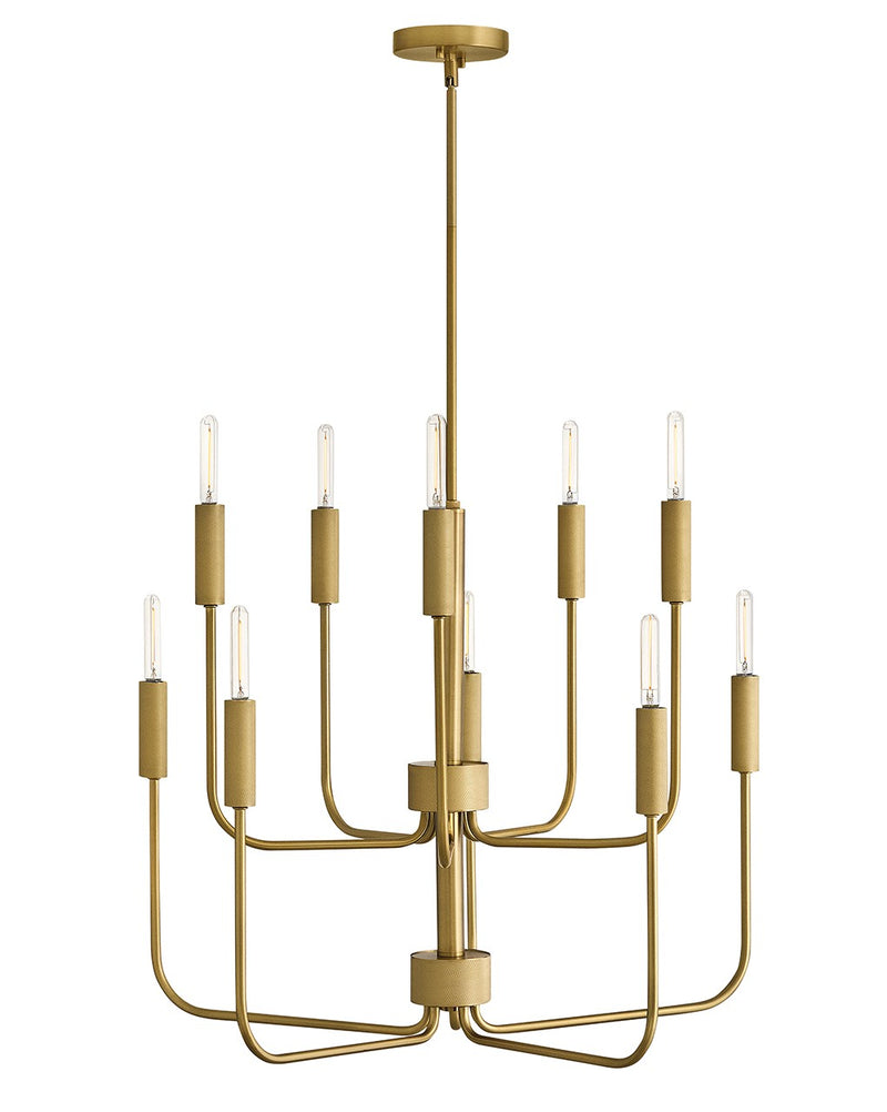 Lark 83636LCB LED Chandelier, Lacquered Brass