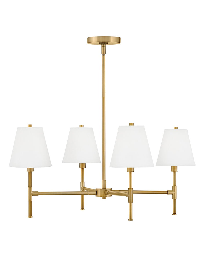 Lark 83774LCB LED Chandelier, Lacquered Brass