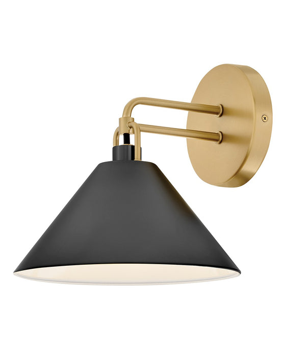 Lark 84430LCB-BK LED Wall Sconce, Lacquered Brass