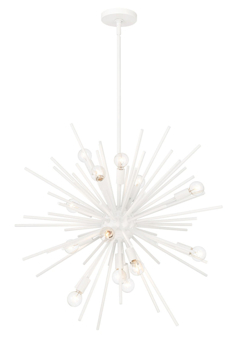 Minka-Lavery 1112-655 15 Light Pendant, Sand White