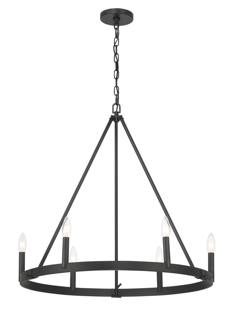 Minka-Lavery 1715-66A Six Light Chandelier, Coal