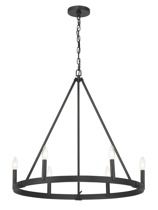 Minka-Lavery 1715-66A Six Light Chandelier, Coal