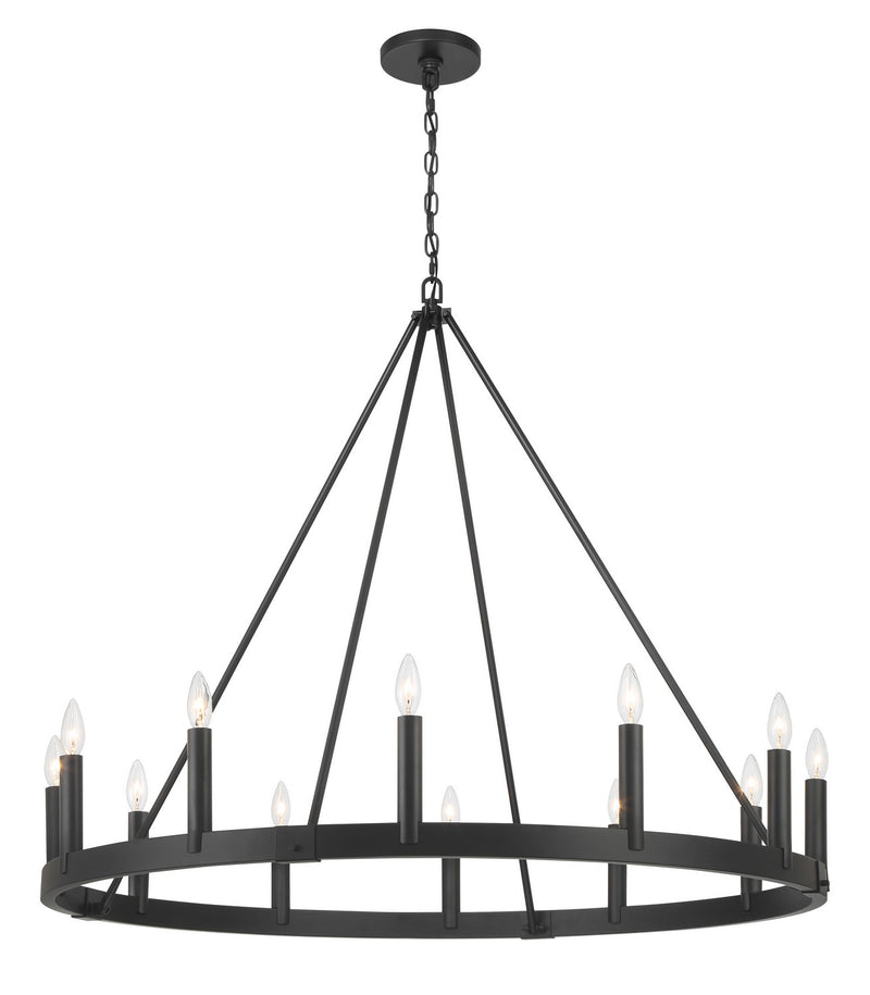 Minka-Lavery 1716-66A 12 Light Chandelier, Coal