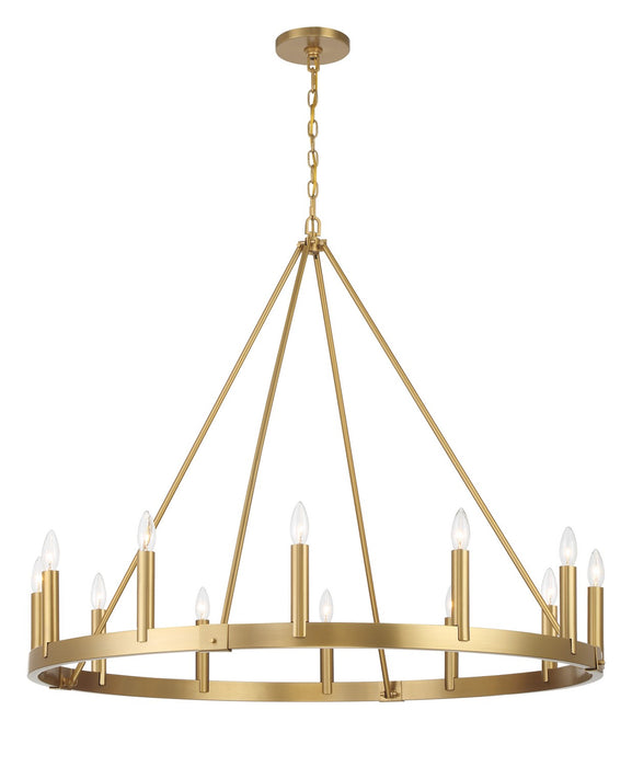 Minka-Lavery 1716-894 12 Light Chandelier, Signature Brass