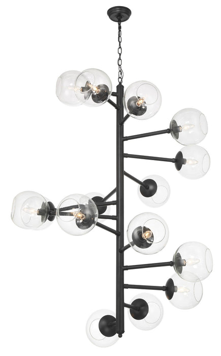Minka-Lavery 1894-66A 15 Light Pendant, Coal
