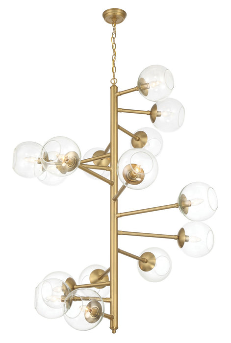 Minka-Lavery 1894-894 15 Light Pendant, Signature Brass