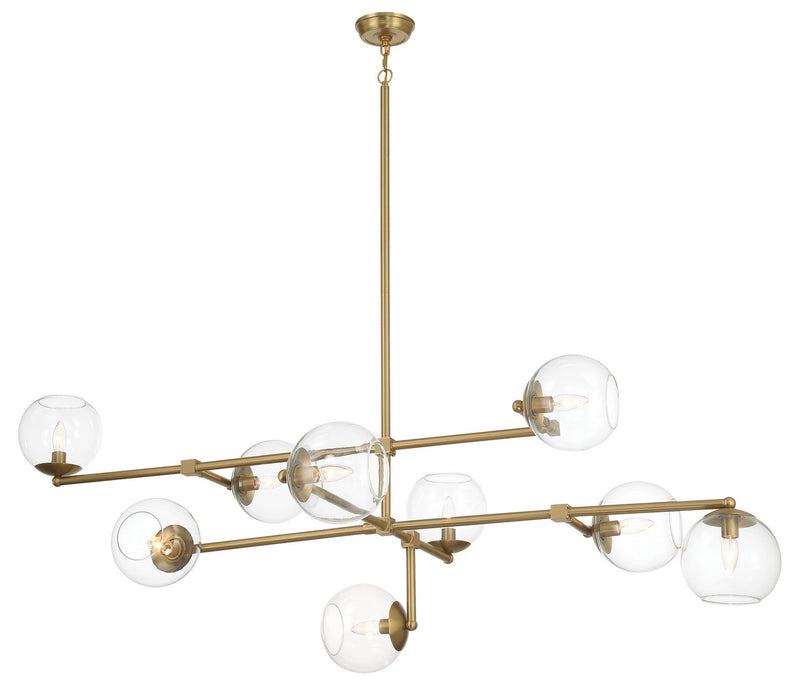Minka-Lavery 1895-894 Nine Light Pendant, Signature Brass