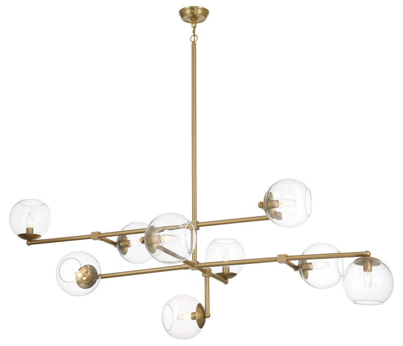 Minka-Lavery 1895-894 Nine Light Pendant, Signature Brass