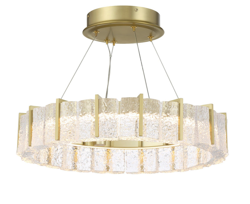 Minka-Lavery 2418-695-L LED Pendant Convert to Semi-Flush, Soft Brass