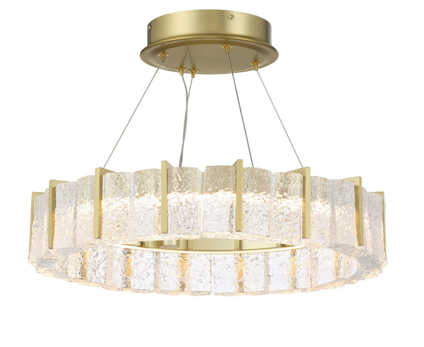 Minka-Lavery 2418-695-L LED Pendant Convert to Semi-Flush, Soft Brass