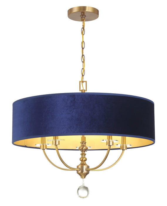 Minka-Lavery 3485-923 Five Light Pendant, Oxidized Aged Brass