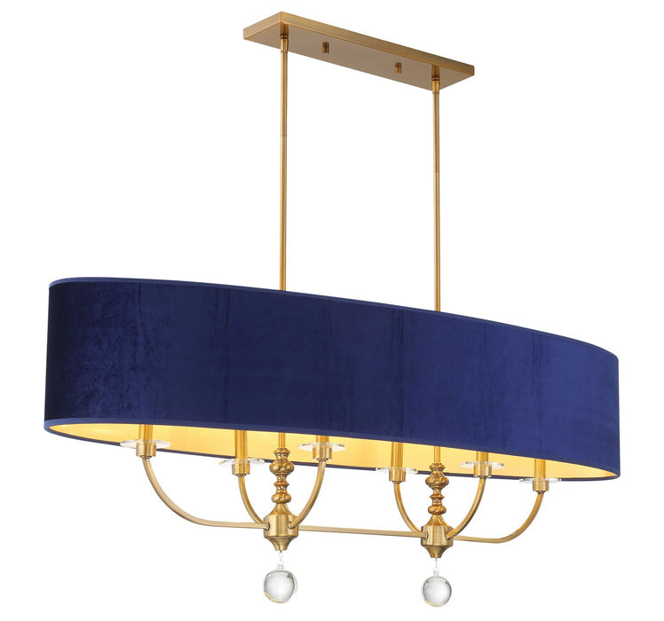 Minka-Lavery 3486-923 Six Light Island Chandelier, Oxidized Aged Brass